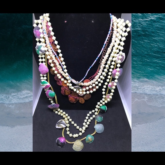 Vintage Pearls & shell Jewelry lot 4+ pounds - Picture 4 of 8